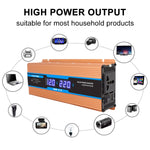 Carmaer 48V to 220V 1200W Car Multi-function Double Digital Display Inverter Household Power Converter, 48V to 220V 1200W