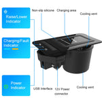 HFC-1052 Car Qi Standard Wireless Charger 15W / 10W Quick Charging for Audi A6L 2019-2022, Left Driving, HFC-1052
