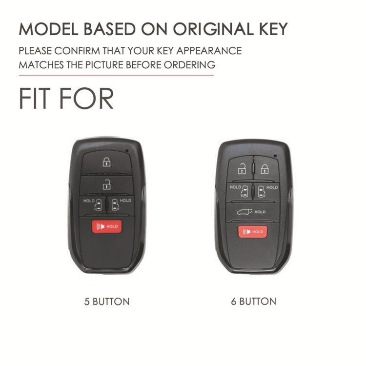 Hallmo Car Genuine Leather Key Protective Cover for Toyota Sienna 5-button, For Toyota Sienna 5-button (Black), For Toyota Sienna 5-button (Blue), For Toyota Sienna 5-button (Brown)