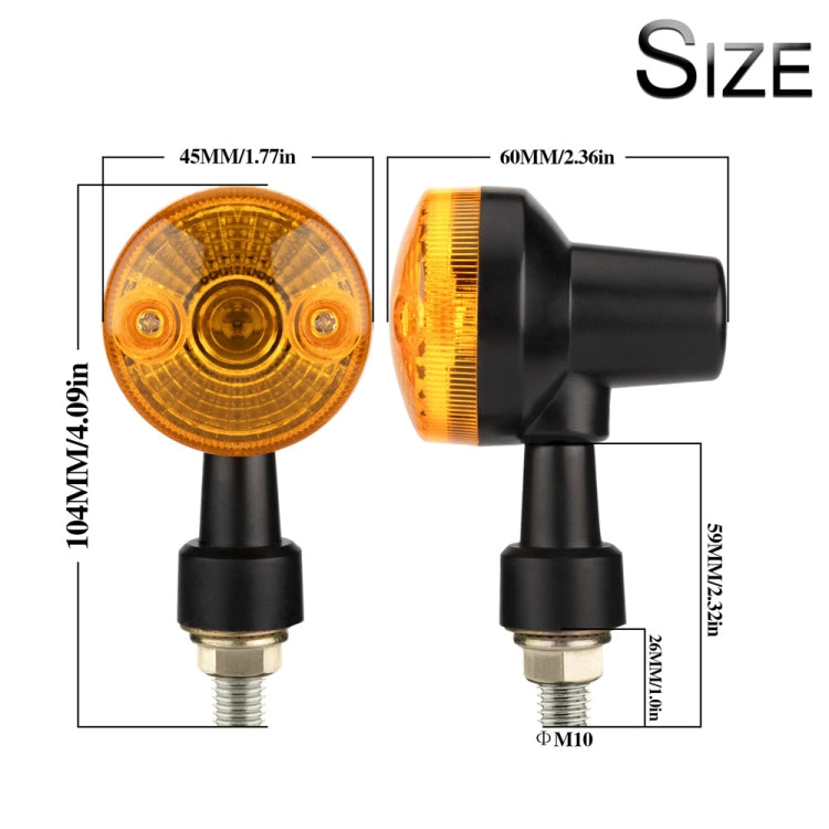 2 PCS PE-ZS101 Motorcycle Turn Signal Light