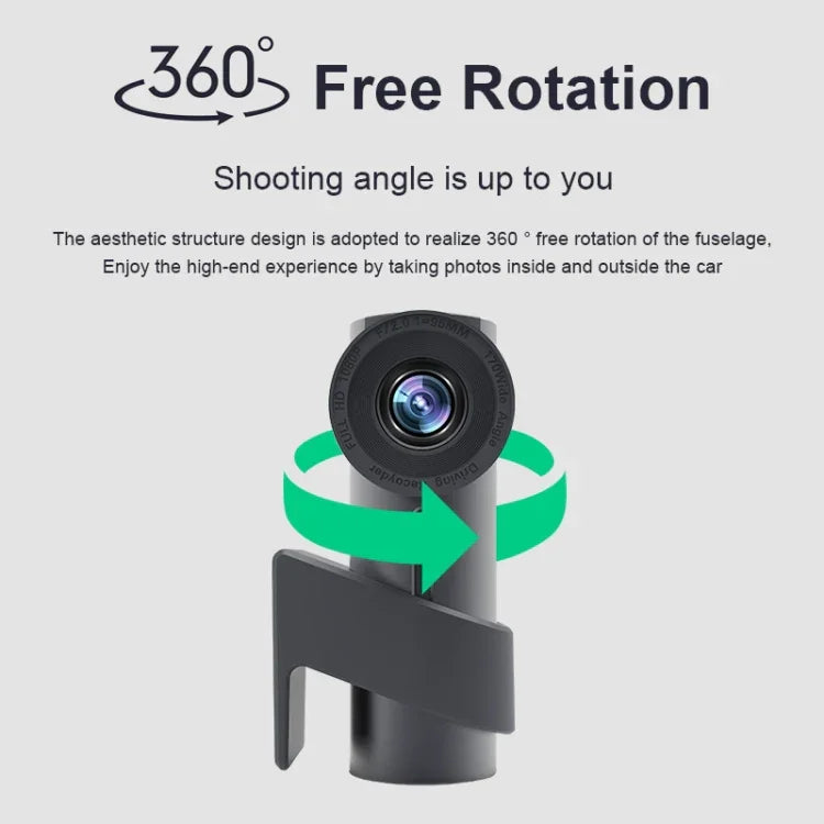 車載WiFiデュアルカメラ 隠し360度回転式ドライブレコーダー、WiFiデュアルカメラ
