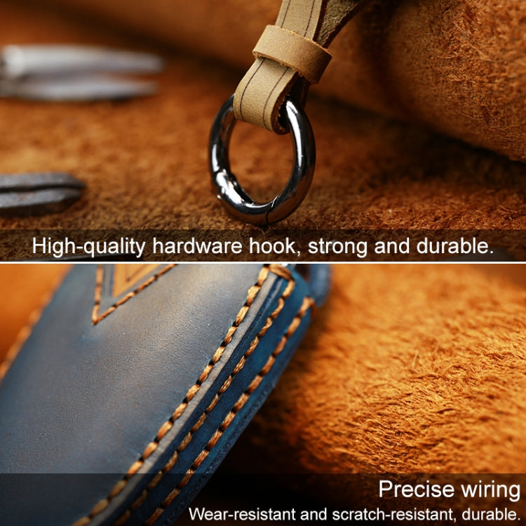 For PEUGEOT Car Cowhide Leather Key Protective Cover Key Case, For PEUGEOT