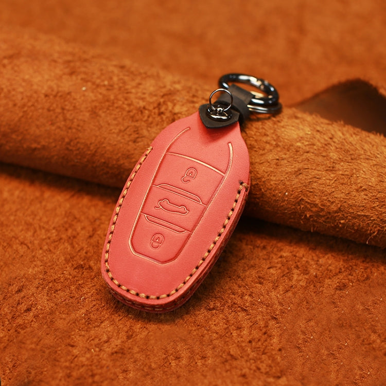 For PEUGEOT Car Cowhide Leather Key Protective Cover Key Case, For PEUGEOT
