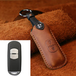 For Mazda Old Style Hallmo Car Cowhide Leather Key Protective Cover Key Case, Two Keys Version, Two Keys Version, For Mazda Old Style, For Mazda, For Mazda Old Style, Two Keys Version