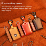 For Volvo Single Slit Style Car Cowhide Leather Key Protective Cover Key Case, For Volvo Single Slit Style