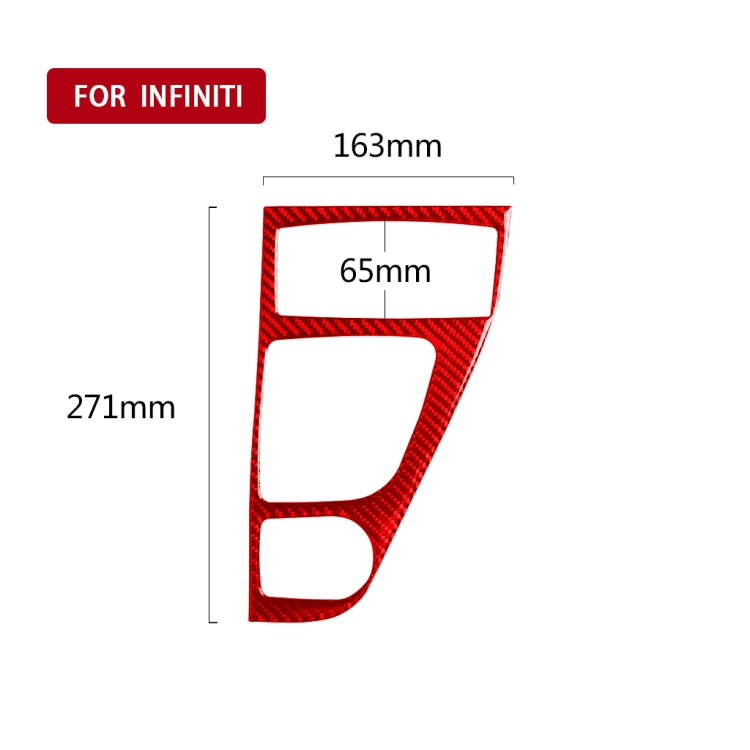 Car Carbon Fiber Gear Panel Decorative Sticker for Infiniti Q50 2014-2020, Left Drive, Gear Panel, Left Drive