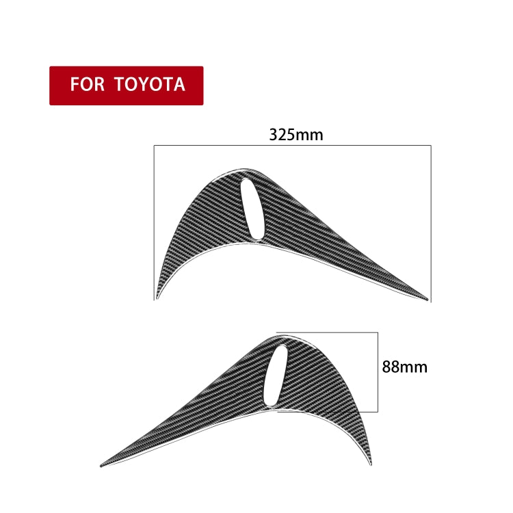 2 PCS / Set Carbon Fiber Car Back Lamp Eyebrow Decorative Sticker for Toyota GT86 / Subaru BRZ 2012-2016, Drop Glue Version, For Toyota GT86 2012-2016,Back