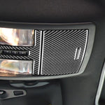 2 PCS / Set Carbon Fiber Car Reading Light Panel Decorative Sticker for Dodge Challenger 2015 to Now, Left Driving, Reading Light Panel