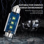 2pcs 31mm IC12V /  2.76W / 0.23A / 300LM 3LEDs SMD Car Reading Lamp Dome Light, 31mm