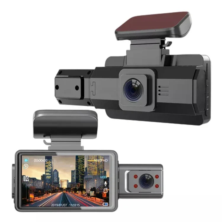 F9 車載前方および車内デュアルカメラ HD 赤外線ナイトビジョン カードライビングレコーダー、車載前方および車内