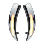 1 Pair For Ford Fiesta 2008-2017 Car Dynamic LED Turn Signal Light Rearview Mirror Flasher Water Blinker, For Ford Fiesta 2008-2017 (Transparent Black)