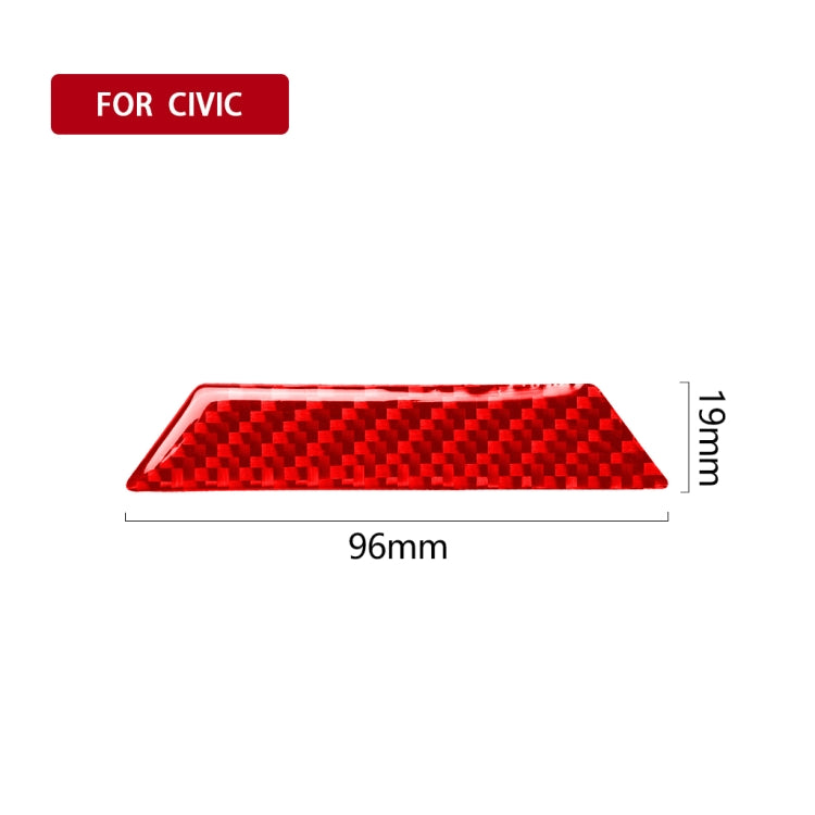 Car Carbon Fiber Storage Compartment Decorative Sticker for Honda Tenth Generation Civic 2016-2019, Left and Right Drive Universal, Storage Compartment