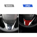 Car Carbon Fiber Steering Wheel Decorative Sticker for Honda Tenth Generation Civic 2016-2019, Left and Right Drive Universal, Steering Wheel