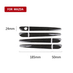 One Set Car Carbon Fiber Outside Door Handle without Smart Hole Decorative Sticker for Mazda CX-5 2017-2018, Right Drive, Outside Door Handle without Smart Hole, Right Drive