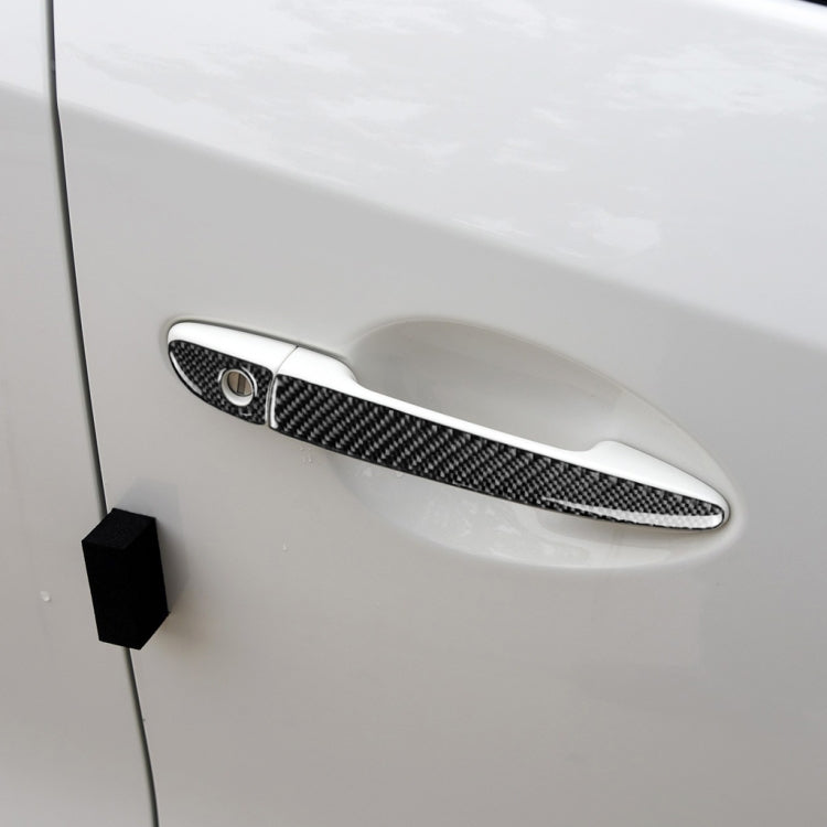 One Set Car Carbon Fiber Outside Door Handle without Smart Hole Decorative Sticker for Mazda CX-5 2017-2018, Right Drive, Outside Door Handle without Smart Hole, Right Drive