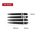 Car Carbon Fiber Outside Door Handle with Smart Hole Decorative Sticker for Mazda CX-5 2017-2018, Left Drive, Outside Door Handle with Smart, Left Drive