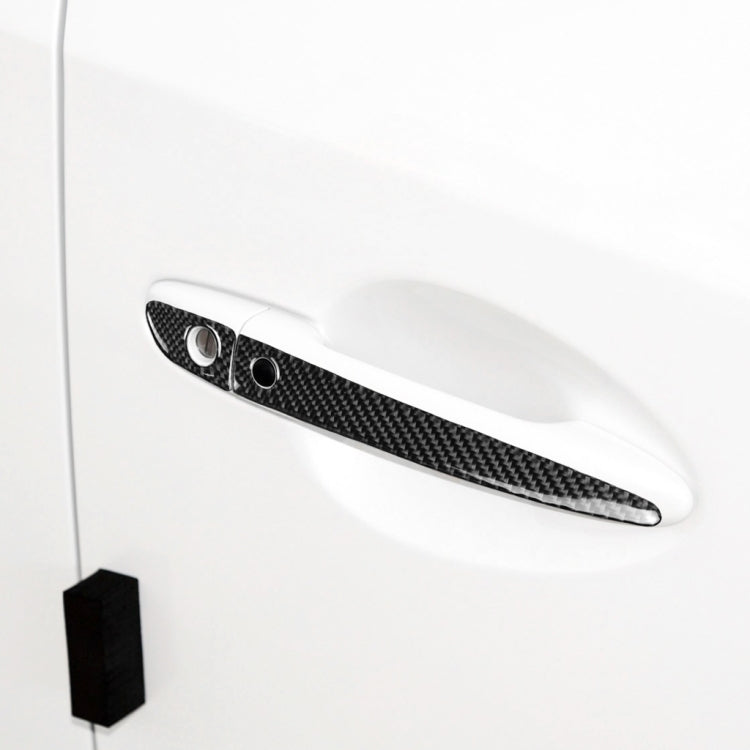 Car Carbon Fiber Outside Door Handle with Smart Hole Decorative Sticker for Mazda CX-5 2017-2018, Left Drive, Outside Door Handle with Smart, Left Drive