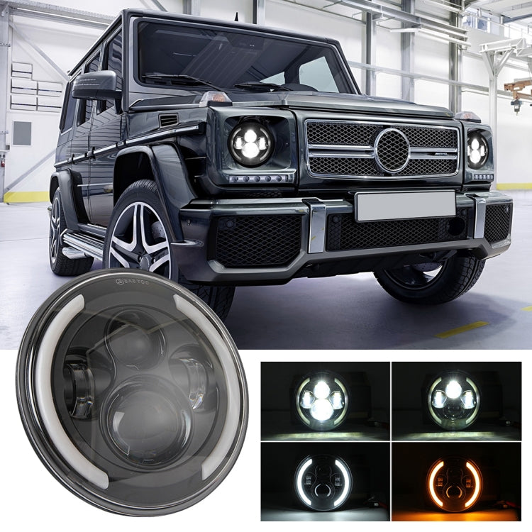 7 inch H4 / H13 DC 9V-30V 3000LM 3000K-6000K 25W Car Round Shape LED Headlight Lamps for Jeep Wrangler, with Angel Eye, For Jeep Wrangler, For Jeep Wrangler (Blue Light)