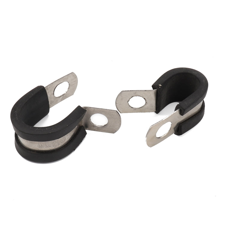 10 PCS Car Rubber Cushion Pipe Clamps Stainless Steel Clamps, Size: 1 inch (25mm), Size: 1 inch (25mm)