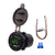 Universal Car Dual Port USB Charger Power Outlet Adapter 4.2A 5V IP66 with LED Digital Voltmeter + 60cm Cable, 4.2A Voltmeter + 60cm Cable(Blue Light), 4.2A Voltmeter + 60cm Cable(Green Light), 4.2A Voltmeter + 60cm Cable(Red Light)