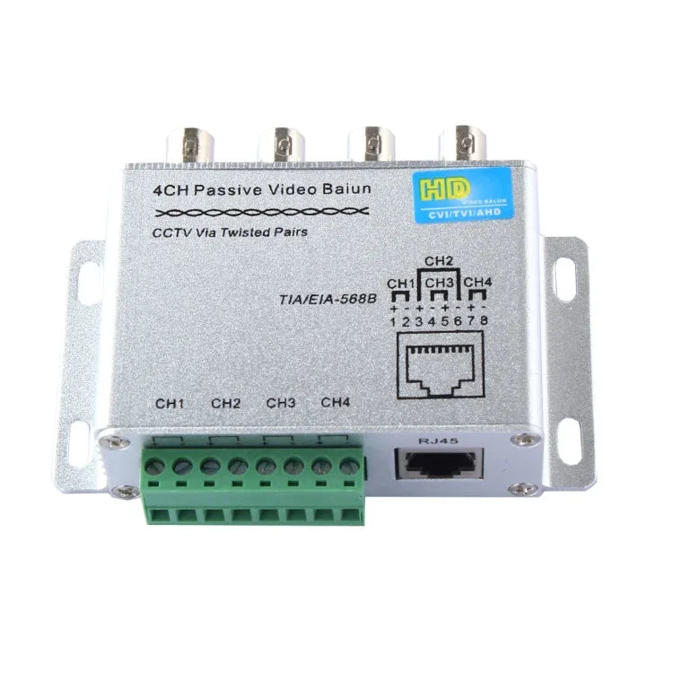 HD204A HD-CVI/TVI/AHD CCTV 4CH パッシブビデオバラン、HD204A