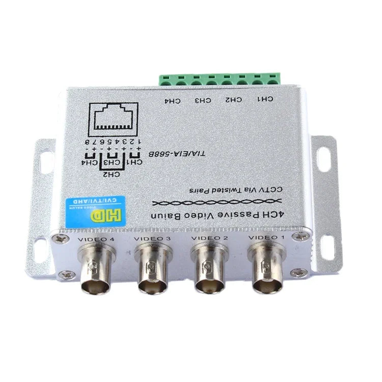 HD204A HD-CVI/TVI/AHD CCTV 4CH パッシブビデオバラン、HD204A