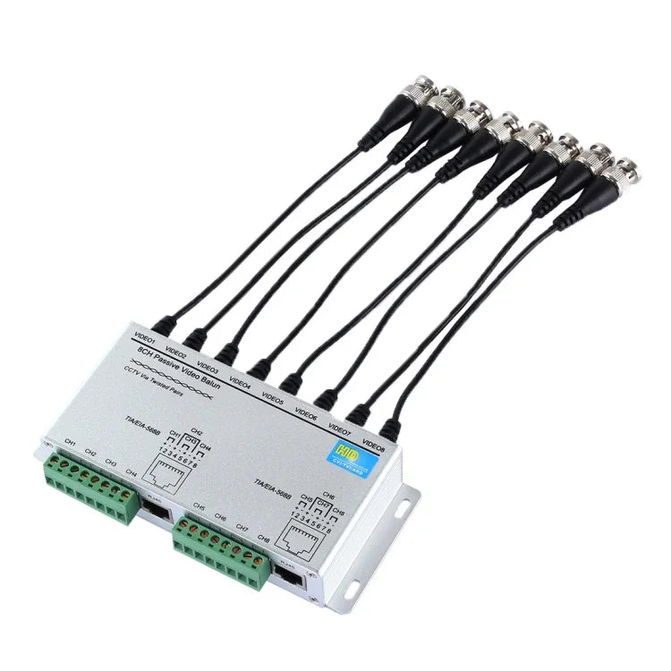 HD208 HD-CVI/TVI/AHD CCTV 8CH パッシブビデオバラン、HD208F