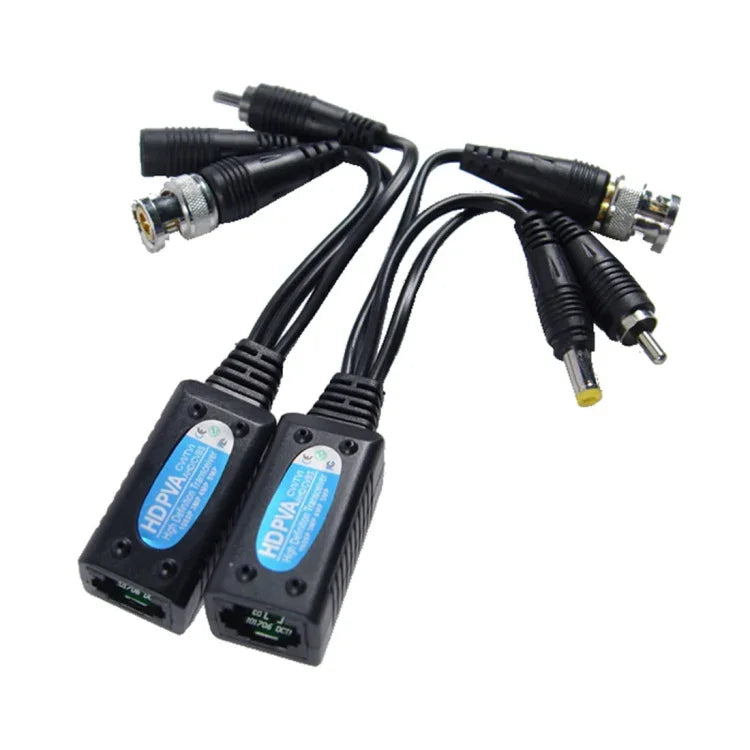 2個セット Anpwoo 500PVA 接続可能 3-in-1 電源＋ビデオ＋オーディオバラン HD-CVI/AHD/TVI パッシブツイストトランシーバー、500PVA
