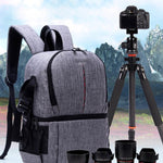 多機能防水ナイロンショルダーバックパック パッド入り衝撃吸収カメラケースバッグ Nikon Canon DSLRカメラ用