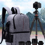 多機能防水ナイロンショルダーバックパック パッド入り衝撃吸収カメラケースバッグ Nikon Canon DSLRカメラ用