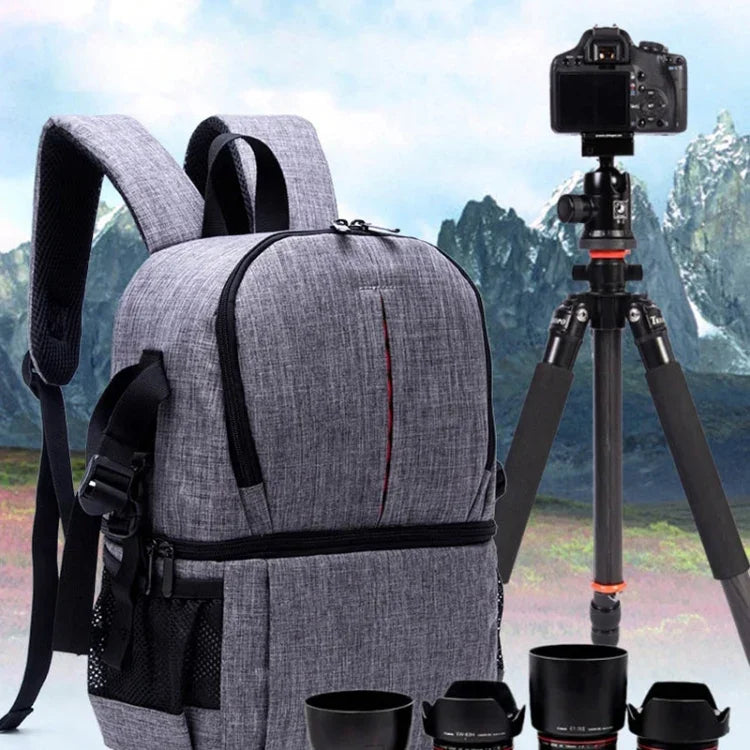 多機能防水ナイロンショルダーバックパック パッド入り衝撃吸収カメラケースバッグ Nikon Canon DSLRカメラ用