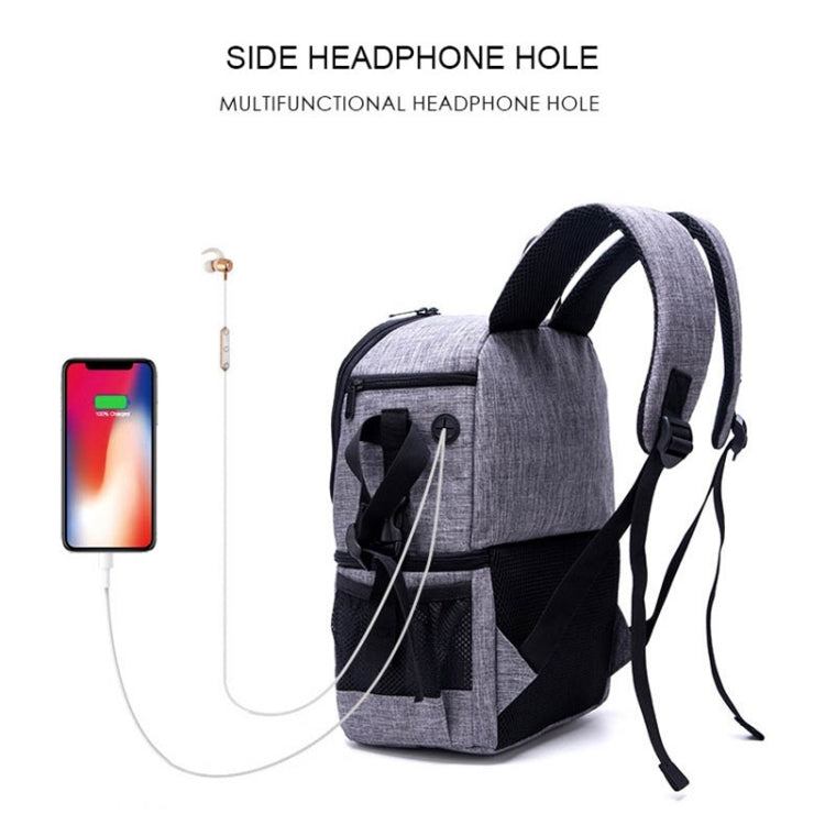 多機能防水ナイロンショルダーバックパック パッド入り衝撃吸収カメラケースバッグ Nikon Canon DSLRカメラ用
