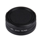 JUNESTAR Xiaomi Xiaoyi Yi II 4Kスポーツアクションカメラ用プロフェッショナル37mm CPLフィルター＋レンズ保護キャップ、CPLフィルター＋レンズキャップ