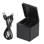 RUIGPRO USBトリプルバッテリーハウジングチャージャーボックス ケーブル＆インジケーターライト付き GoPro HERO9 Black / HERO10 Black用