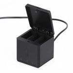RUIGPRO USBトリプルバッテリーハウジングチャージャーボックス ケーブル＆インジケーターライト付き GoPro HERO9 Black / HERO10 Black用