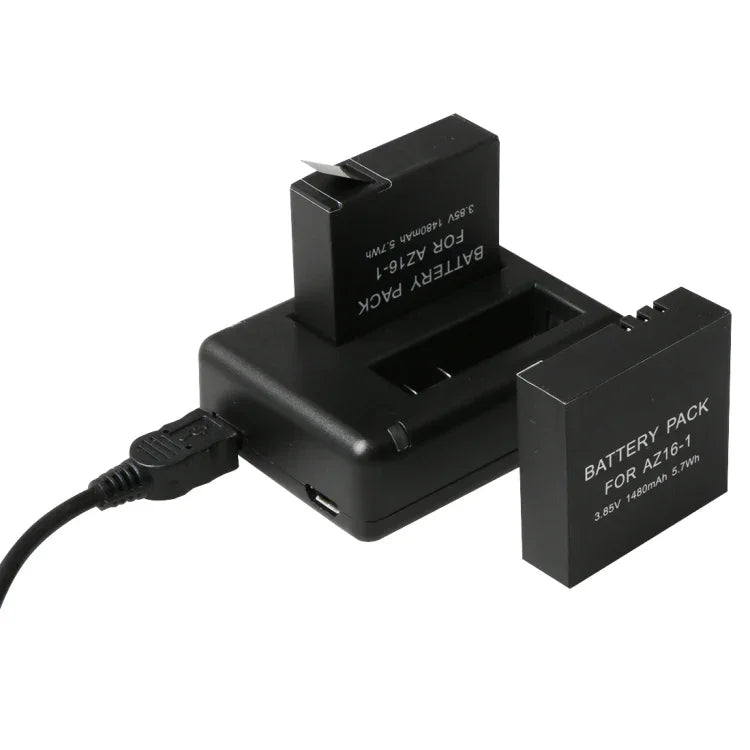 BC-AZ16 Xiaomi Xiaoyi II 4K用 デジタルカメラ USB デュアルバッテリーチャージャー, Xiaomi Xiaoyi II 4K用