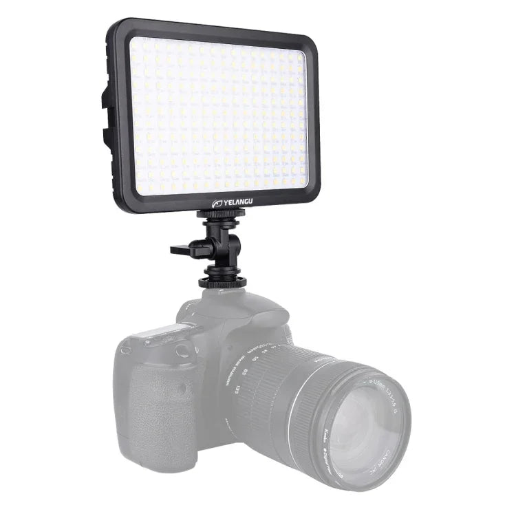 YELANGU YLG0504B 204 LEDs 1000LM 3300-5600K 無偏光調光スタジオライト ビデオ＆写真用ライト Canon、Nikon、DSLRカメラ用, 204 LEDs