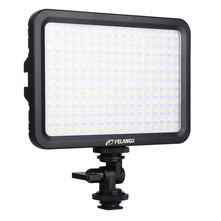 YELANGU YLG0504B 204 LEDs 1000LM 3300-5600K 無偏光調光スタジオライト ビデオ＆写真用ライト Canon、Nikon、DSLRカメラ用, 204 LEDs