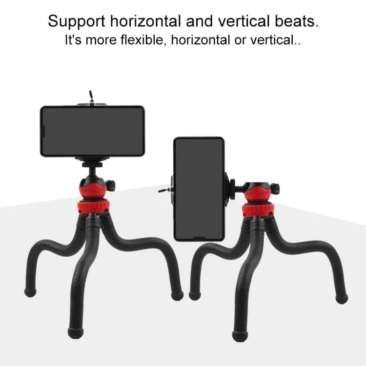 ミニオクトパスフレキシブル三脚ホルダー 電話クランプ付き iPhone、Galaxy、Huawei、GoPro、Insta360、DJIおよびその他のアクションカメラ対応、GP271