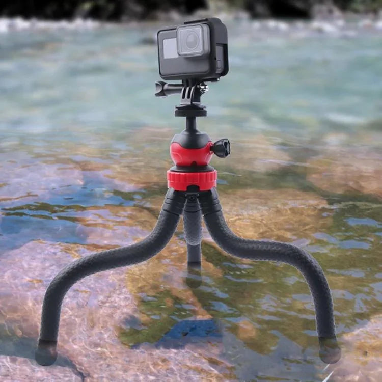 ミニオクトパスフレキシブル三脚ホルダー 電話クランプ付き iPhone、Galaxy、Huawei、GoPro、Insta360、DJIおよびその他のアクションカメラ対応、GP271