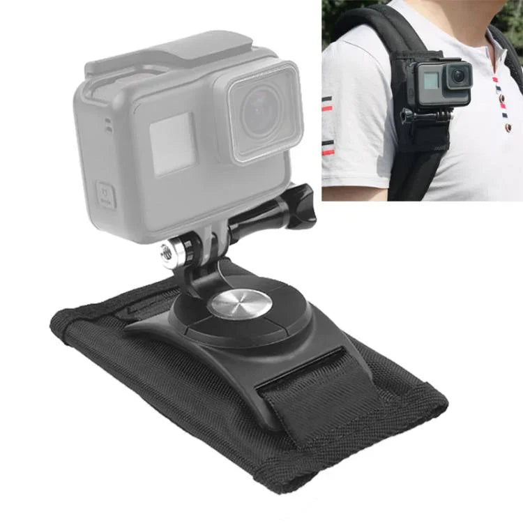 360度回転クイックリリースストラップマウント ショルダーバックパックマウント GoPro、Insta360、DJIおよびその他のアクションカメラ対応