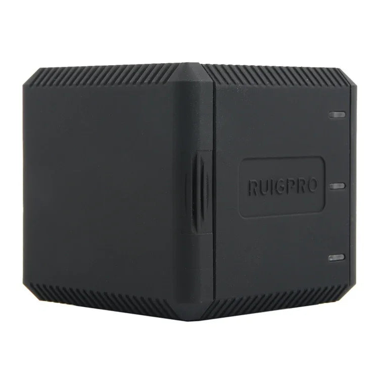 RUIGPRO GoPro HERO6/5用 USBトリプルバッテリーハウジング充電ボックス USBケーブル＆LEDインジケーターライト付き