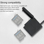 RUIGPRO GoPro HERO6/5用 USBトリプルバッテリーハウジング充電ボックス USBケーブル＆LEDインジケーターライト付き