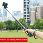 ポータブル折りたたみ三脚ホルダー セルフィーモノポッドスティック GoPro、Insta360、DJIおよびその他のアクションカメラ対応 長さ：23.5-81cm、RUIGPRO