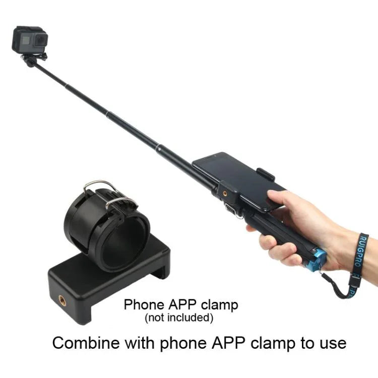 ポータブル折りたたみ三脚ホルダー セルフィーモノポッドスティック GoPro、Insta360、DJIおよびその他のアクションカメラ対応 長さ：23.5-81cm、RUIGPRO