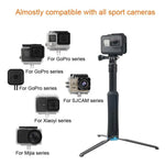 ポータブル折りたたみ三脚ホルダー セルフィーモノポッドスティック GoPro、Insta360、DJIおよびその他のアクションカメラ対応 長さ：23.5-81cm、RUIGPRO