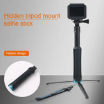 ポータブル折りたたみ三脚ホルダー セルフィーモノポッドスティック GoPro、Insta360、DJIおよびその他のアクションカメラ対応 長さ：23.5-81cm、RUIGPRO