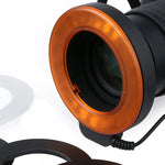 マクロレンズ用 48 LEDライト＆6アダプターリング(49mm/52mm/55mm/58mm/62mm/67mm)付き円形LEDフラッシュライト