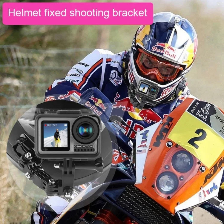 サイクリングヘルメット用接着式多関節アーム固定マウントセット Jフックバックルマウント＆ネジ付き GoPro、Insta360、DJIおよびその他アクションカメラ用, サイクリングヘルメットキット