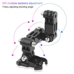 サイクリングヘルメット用接着式多関節アーム固定マウントセット Jフックバックルマウント＆ネジ付き GoPro、Insta360、DJIおよびその他アクションカメラ用, サイクリングヘルメットキット